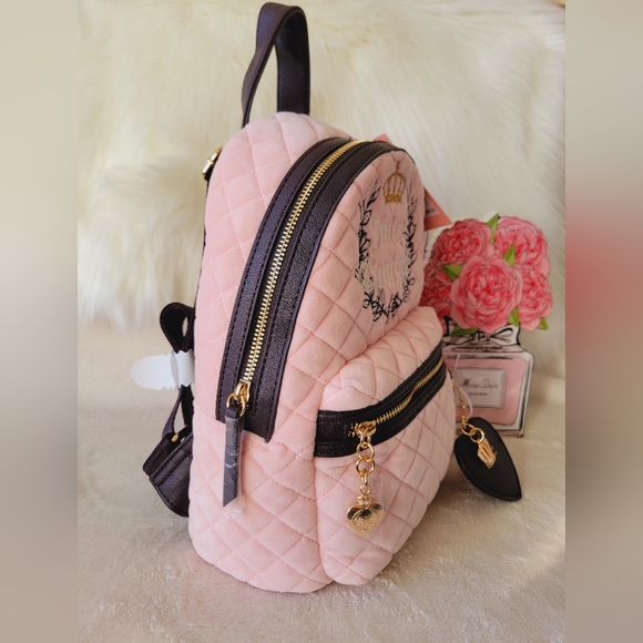 🎀🎀JUICY COUTURE PINK CLAYCHOCOLATE ROYAL MOMENT BACKPACK AND WALLET SET🎀🎀 - Picture 6 of 14
